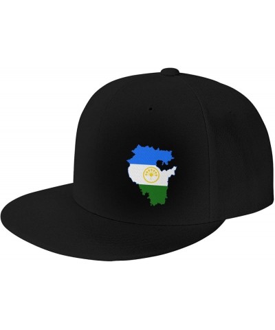 Flag Map of Bashkortostan Baseball Cap Snapback Trucker Hat for Men Women Flat Bill Hats Black $10.70 Baseball Caps