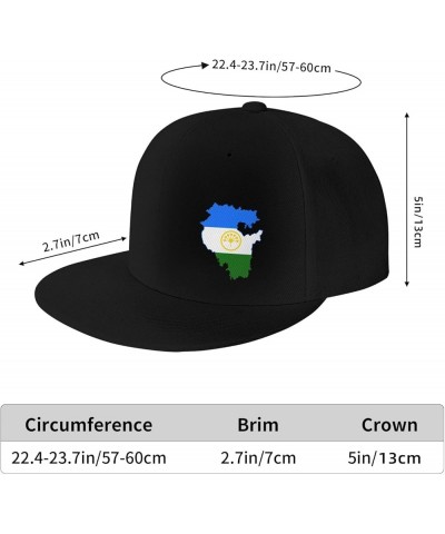 Flag Map of Bashkortostan Baseball Cap Snapback Trucker Hat for Men Women Flat Bill Hats Black $10.70 Baseball Caps