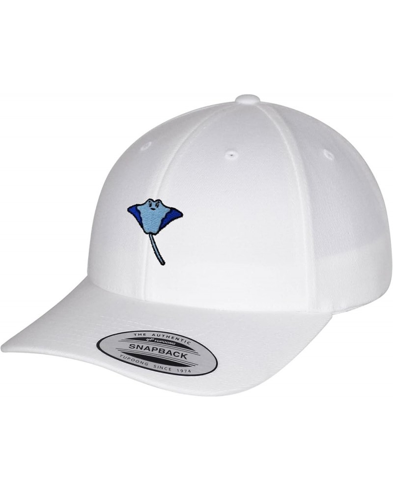 Stingray Curved Bill Snapback Outdoor Cap Fishing Ocean White $12.95 Baseball Caps