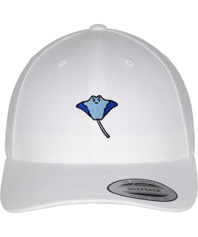 Stingray Curved Bill Snapback Outdoor Cap Fishing Ocean White $12.95 Baseball Caps