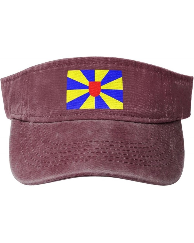 Flag of West Flanders Sun Hat Sun Visor Hats for Women Men Baseball Cap Golf Hats Red $14.20 Visors