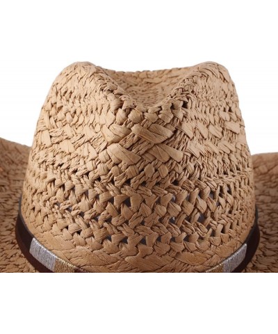 Men's Straw Hat Spring and Summer European and American Straw Hat Brown $19.58 Sun Hats