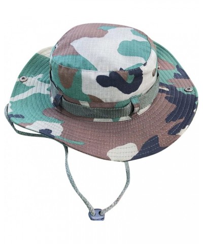 Double-Sided Camouflage Fishing Hats for Men and Women Sun Visor Cap with String Round Brim Dacron L1-ce1 $8.99 Sun Hats