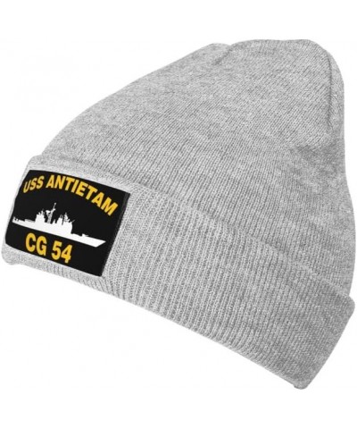 USS Antietam CG 54 Flag-Knit hat Trucker Hats Denim Hats Cowboy Baseball Caps Fisherman's hat Gray $17.09 Baseball Caps