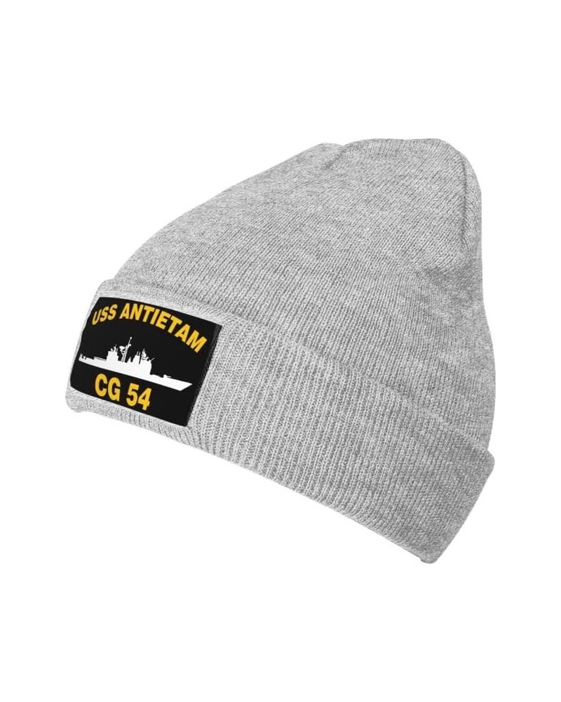 USS Antietam CG 54 Flag-Knit hat Trucker Hats Denim Hats Cowboy Baseball Caps Fisherman's hat Gray $17.09 Baseball Caps