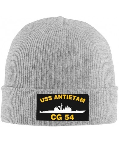 USS Antietam CG 54 Flag-Knit hat Trucker Hats Denim Hats Cowboy Baseball Caps Fisherman's hat Gray $17.09 Baseball Caps