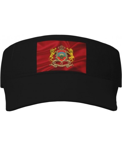 Coat of arms of Morocco Sun Defense Adult Protection Visor Black $12.13 Visors