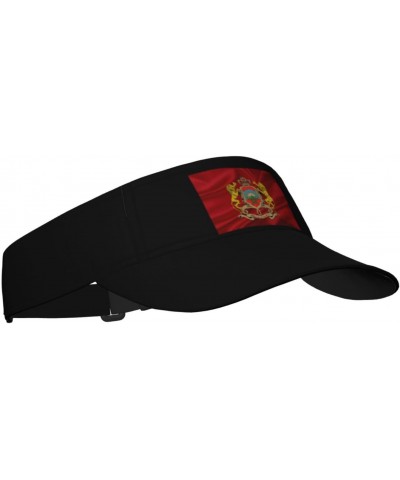 Coat of arms of Morocco Sun Defense Adult Protection Visor Black $12.13 Visors