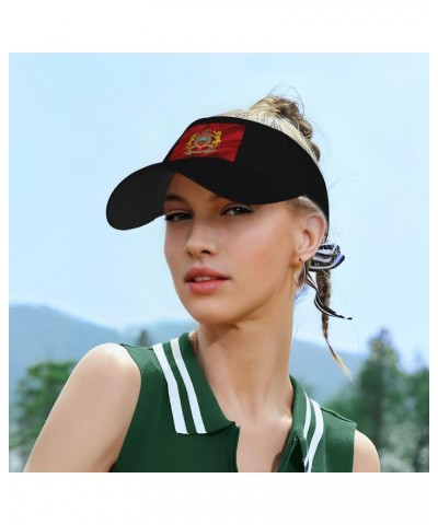 Coat of arms of Morocco Sun Defense Adult Protection Visor Black $12.13 Visors