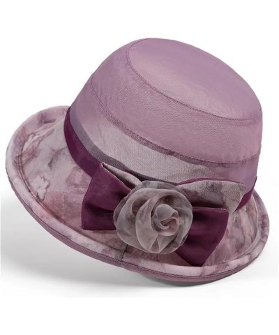 Spring and Summer Printing Sunshade Organza Bucket Hat Children Sunscreen Basin Hat Mother Sun Hat Skin Pnnrk $21.90 Sun Hats