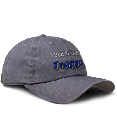 Soft Washed Baseball Cap Trapper Cotton Dad Hats for Men & Women Grey Personalized Text Here $17.09 Baseball Caps