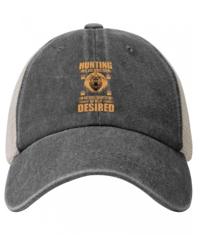 Hunting is and Addiction No Cure Wanted No Help Desired Baseball Cap for Women Mens Hats Retro Mesh Caps Dad Hat Deep Heather...