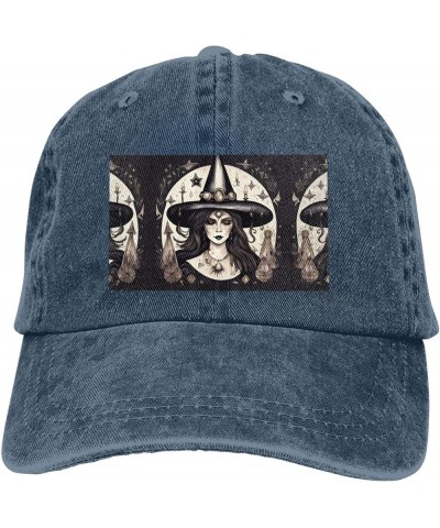 Magic Witch Witchcraft Bohemian Print Unisex Funny Caps Personalized Baseball Cap,Sun Hats, Trucker Cap Dad Hat Gift Navy Blu...