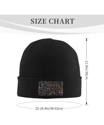 Llama Printed Wool Hat Knitted Hat Outdoor Knitted Hat Daily Warm Hat Soft Warm Hat Math Formula $10.03 Skullies & Beanies