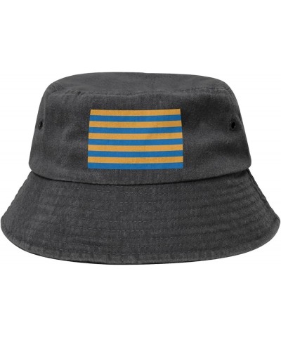 Flag of Salisbury Maryland Denim Bucket Hat Adult Unisex Fishing Sun Hat Black Black $9.67 Bucket Hats