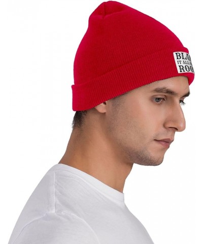 Blame-it-All-on-My-Roots Knit Hat Beanie Winter Hat Men Women Warm Knitted Brimless Cap Red $18.58 Skullies & Beanies