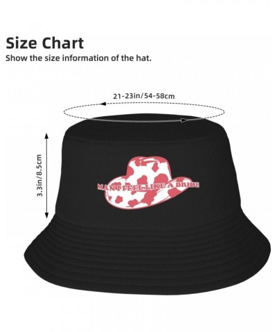 Man I Feel Like a Bride Bucket Hat for Men and Women - Summer Sun Beach Fishing Cap Vacation Getaway Headwear Black $8.39 Buc...