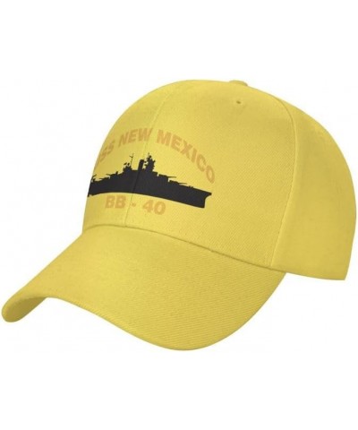 USS New Mexico Bb-40 Flag-Baseball Caps Denim Hats Cowboy Knit hat Fisherman's hat Yellow $15.47 Baseball Caps