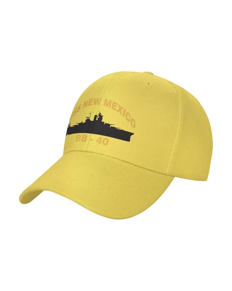 USS New Mexico Bb-40 Flag-Baseball Caps Denim Hats Cowboy Knit hat Fisherman's hat Yellow $15.47 Baseball Caps