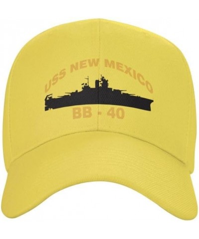 USS New Mexico Bb-40 Flag-Baseball Caps Denim Hats Cowboy Knit hat Fisherman's hat Yellow $15.47 Baseball Caps