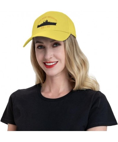 USS New Mexico Bb-40 Flag-Baseball Caps Denim Hats Cowboy Knit hat Fisherman's hat Yellow $15.47 Baseball Caps