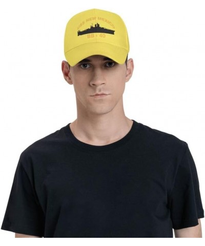 USS New Mexico Bb-40 Flag-Baseball Caps Denim Hats Cowboy Knit hat Fisherman's hat Yellow $15.47 Baseball Caps