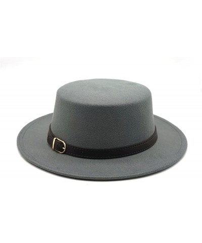 Vintage Winter Autumn Women Fedora Hats Belt Buckle Accessories Ladies Boater Hat 7 $17.10 Fedoras