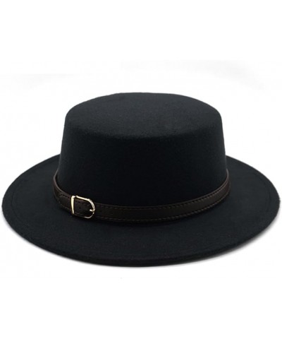 Vintage Winter Autumn Women Fedora Hats Belt Buckle Accessories Ladies Boater Hat 7 $17.10 Fedoras