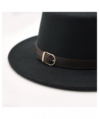 Vintage Winter Autumn Women Fedora Hats Belt Buckle Accessories Ladies Boater Hat 7 $17.10 Fedoras