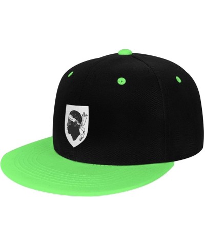 Arms of Corsica Snapback Hat for Men Women Baseball Cap Trucker Flat Bill Hats Dad Caps Green $10.91 Baseball Caps