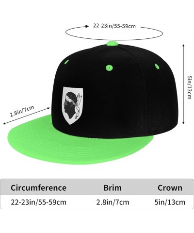 Arms of Corsica Snapback Hat for Men Women Baseball Cap Trucker Flat Bill Hats Dad Caps Green $10.91 Baseball Caps