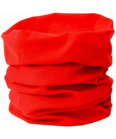 Unisex Seamless Multifunctional Headwear Bandana Scarf Elastic Tube Magic Headband Gaiter Balaclava Snood Face Mask Red $10.7...