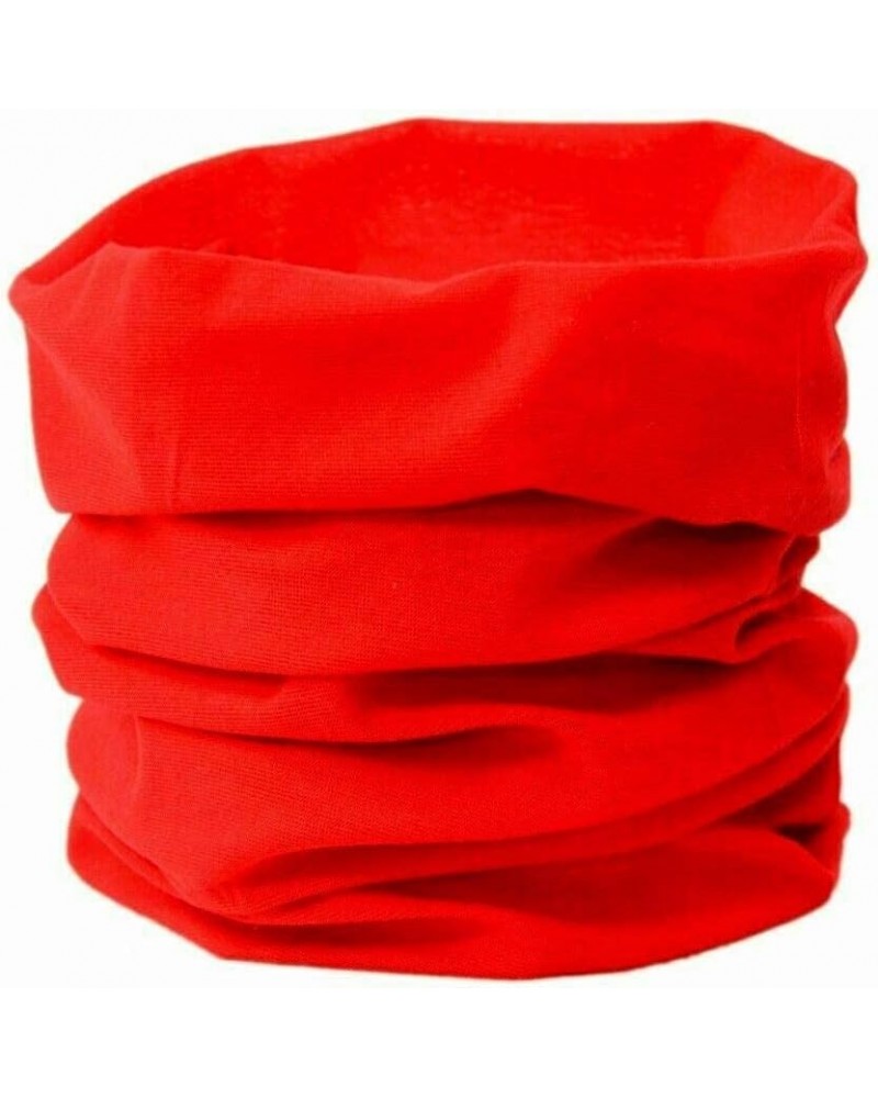 Unisex Seamless Multifunctional Headwear Bandana Scarf Elastic Tube Magic Headband Gaiter Balaclava Snood Face Mask Red $10.7...