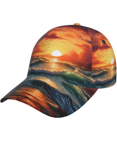 Jet Fighters Dad Golf Hats,Unisex Baseball Cap,Adjustable Polo Hat for Men Women,Sport Hat Ocean Sunset Scenery2 $13.87 Baseb...