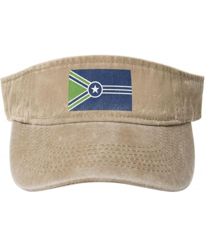 Flag of Jackson, Tennessee Sun Visor Hats for Women Men Adjustable Sports Sun Hats Cotton Golf Cap Natural $9.71 Visors