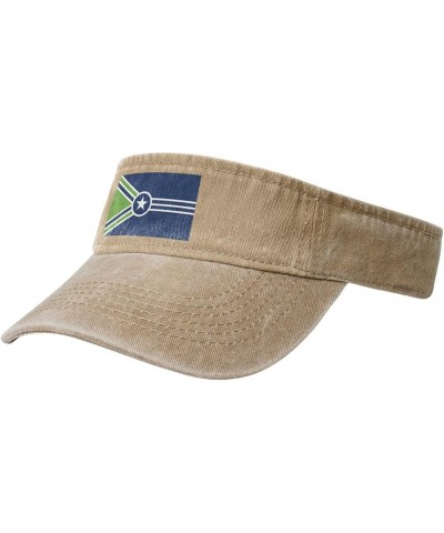 Flag of Jackson, Tennessee Sun Visor Hats for Women Men Adjustable Sports Sun Hats Cotton Golf Cap Natural $9.71 Visors