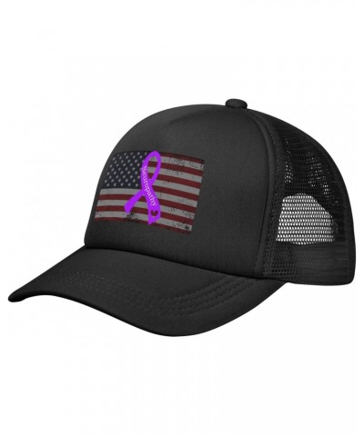 Neuropathy Awareness Purple Ribbon Baseball Cap Adjustable Casual Mesh Hats Duck Tongue Hat for Womens Men 13 $8.78 Baseball ...