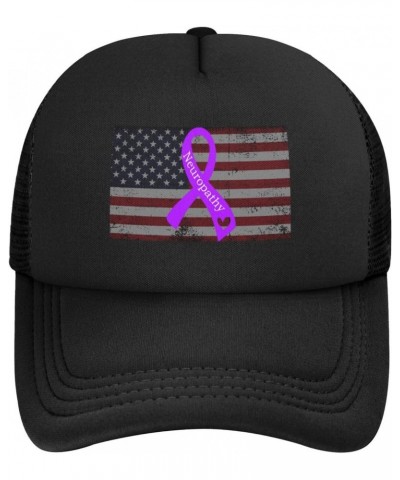 Neuropathy Awareness Purple Ribbon Baseball Cap Adjustable Casual Mesh Hats Duck Tongue Hat for Womens Men 13 $8.78 Baseball ...