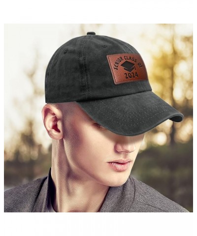 Senior Class of 2024 Ball Cap Trendy Golf Hats Gifts for Dad Who Like Engraved, Baseball Caps Suitable for Outdoor Allblack $...