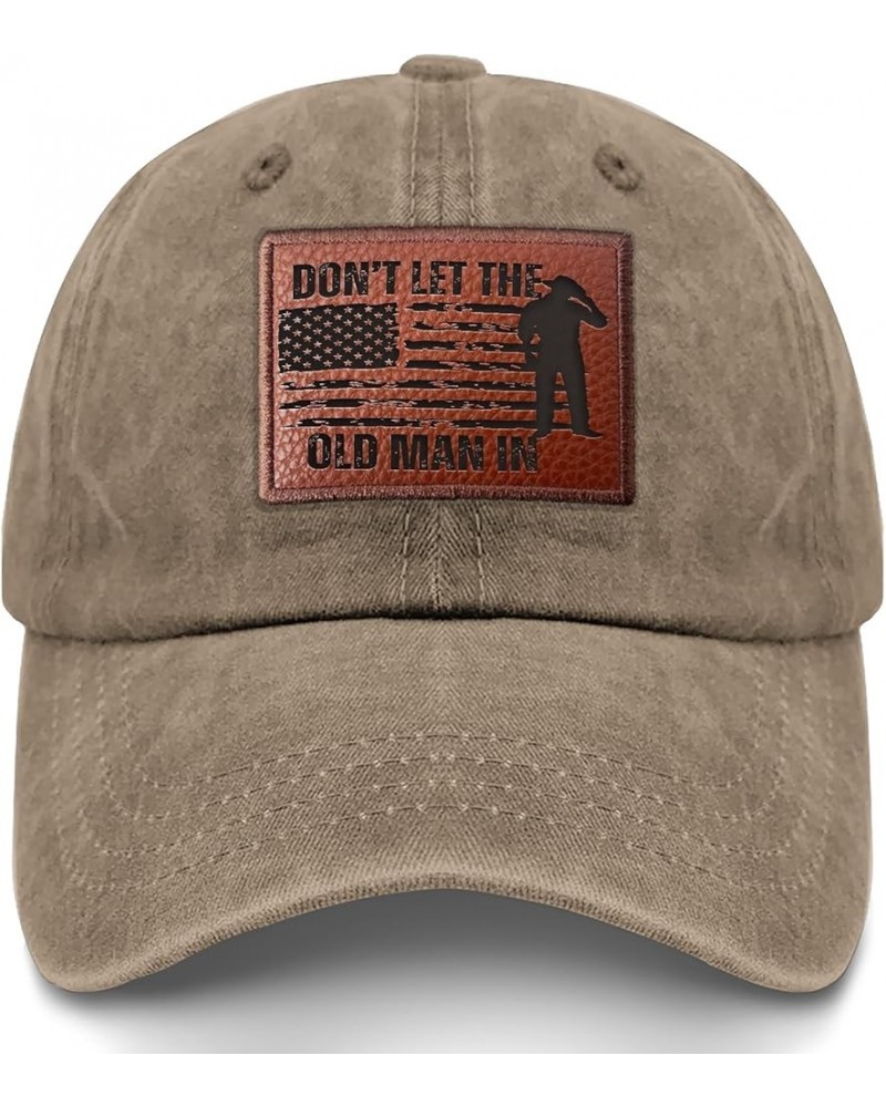 Don't Let The Old Man in Golf Hat Retro Summer Hat Gifts for Women Who Like Engraved,Cycling Caps Suitable for Pigment Khaki ...