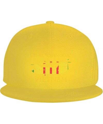 Vietnam CH-47 Chinook Unisex Flat Brim Visor hat Adjustable Baseball Cap Yellow $12.88 Baseball Caps