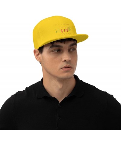 Vietnam CH-47 Chinook Unisex Flat Brim Visor hat Adjustable Baseball Cap Yellow $12.88 Baseball Caps