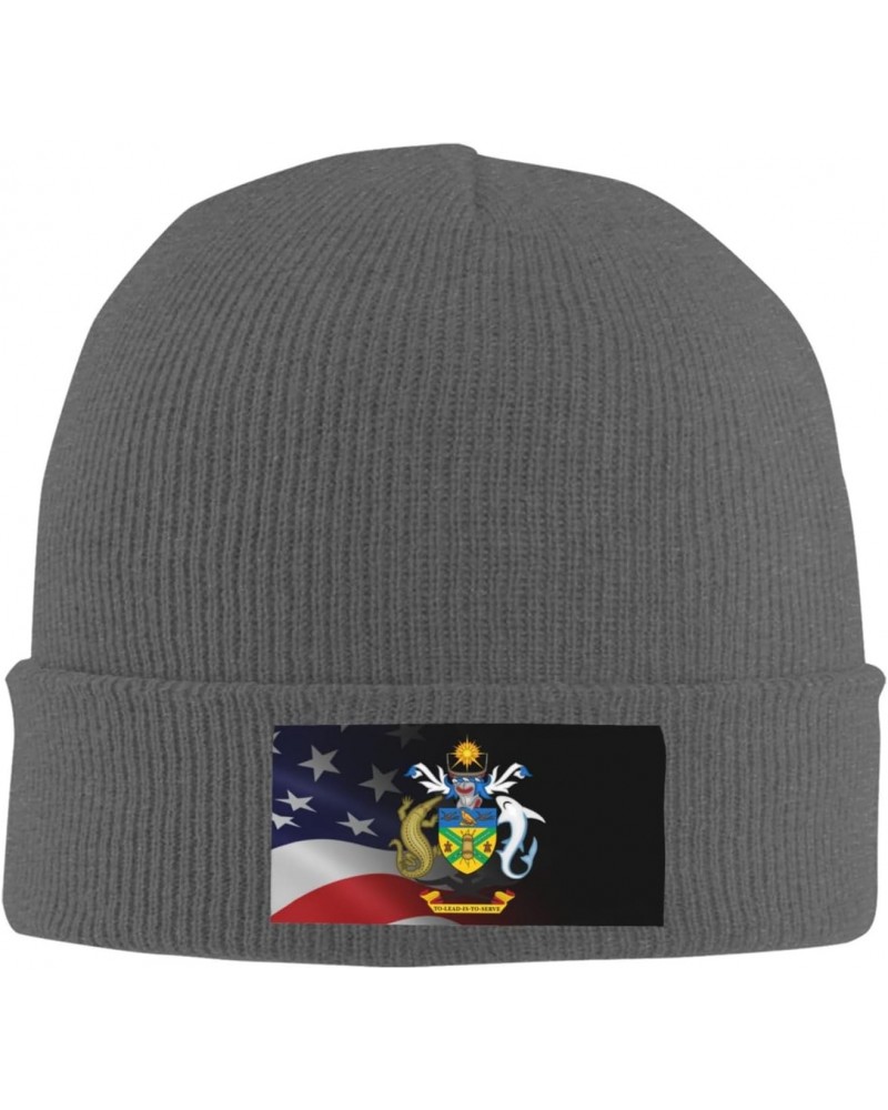 Coat of Arms Solomon Islands Cozy Knitted Beanie Hat - Stylish Winter Headwear Acrylic Ideal for All Ages Deep Heather $14.10...