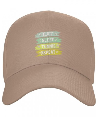 Adjustable Eat Sleep Tennis Repeat Baseball Cap Women Men Hat Truck Driver Baseball Caps Sun Hats Natural $11.26 Baseball Caps