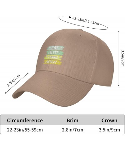 Adjustable Eat Sleep Tennis Repeat Baseball Cap Women Men Hat Truck Driver Baseball Caps Sun Hats Natural $11.26 Baseball Caps