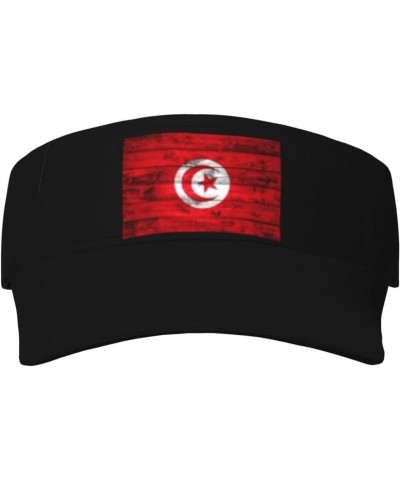 Tunisia Flag Sun Defense Adult Protection Visor398 Black $13.73 Visors