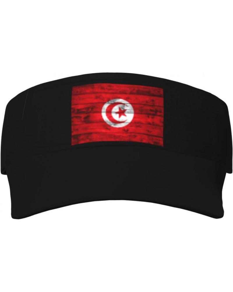 Tunisia Flag Sun Defense Adult Protection Visor398 Black $13.73 Visors