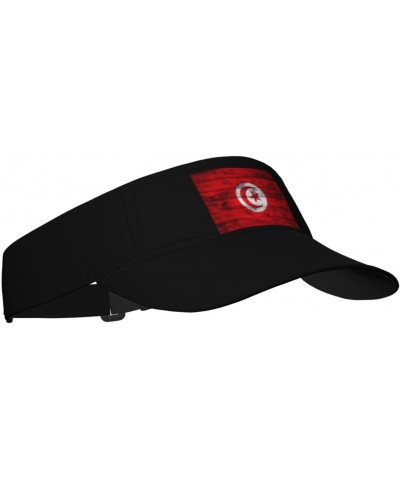 Tunisia Flag Sun Defense Adult Protection Visor398 Black $13.73 Visors