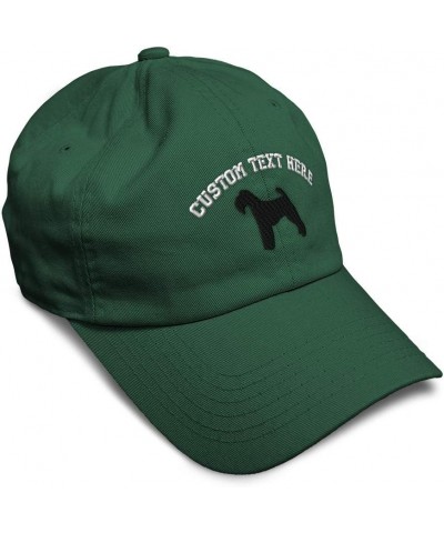 Custom Soft Baseball Cap Welsh Terrier Silhouette Embroidery Dogs Twill Cotton Dad Hats for Men & Women Forest Green Personal...