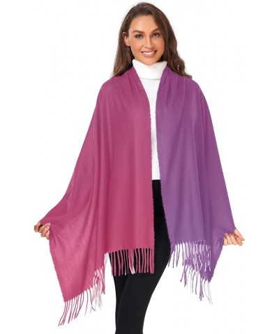 Rainbow Color Gradient Travel Wrap for Women Warm Long Large Scarves Evening Dress Shawl, 86 x 30 Inches Purple Gradient $12....